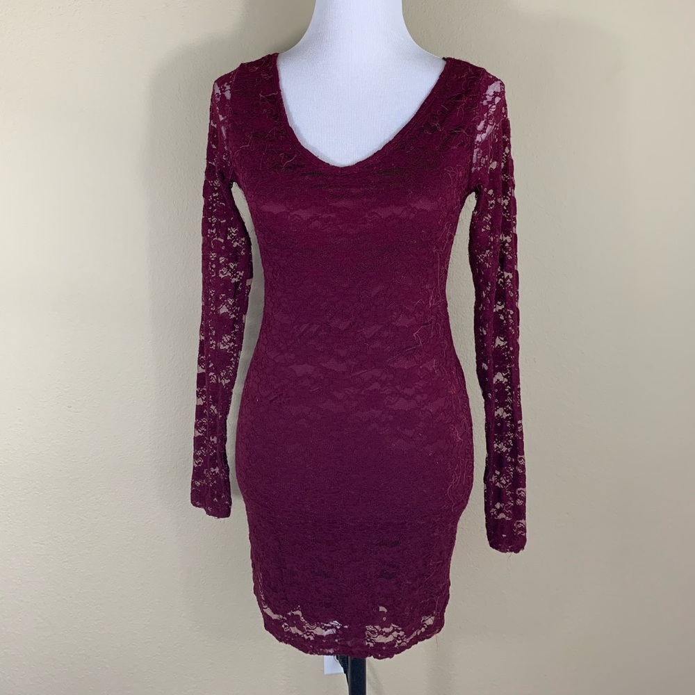 Bow tie Burgundry Dress